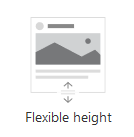 Flexible height gallery